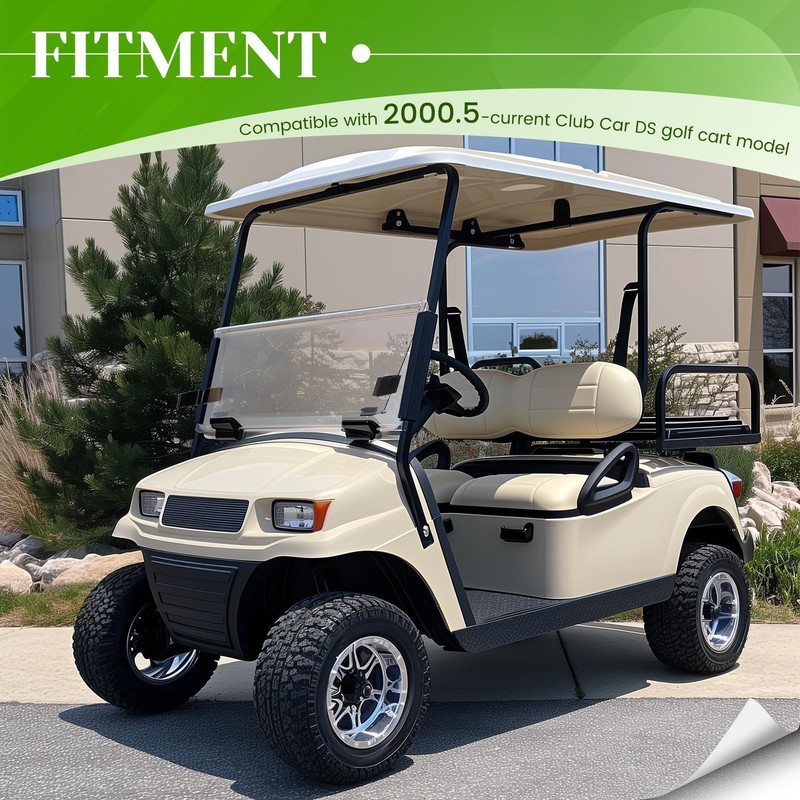 HECASA Tinted Windshield Compatible with 2000.5-Up Club Car DS Golf