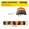 VEVOR Rubber Speed Bump, 1 Pack 2 Channel Speed Bump