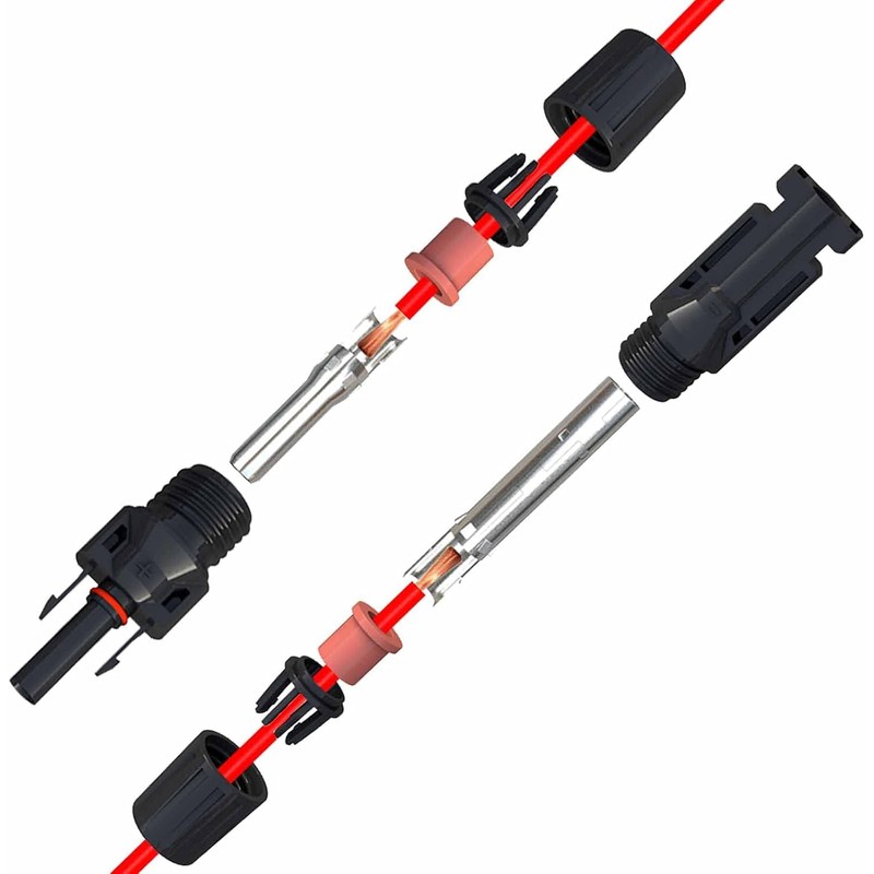 40 Pares Conectores Solares Macho - Hembra MC4 con Llave