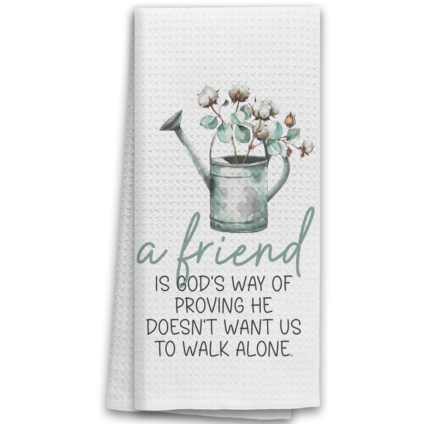 TNUW Christian Kitchen Hand Towels 16X24In, A Friend is God's