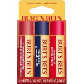 Burt's Bees Winter Wonder Lip Balm Gift Set, Apple Crisp, Vanilla Bean & Peppermint