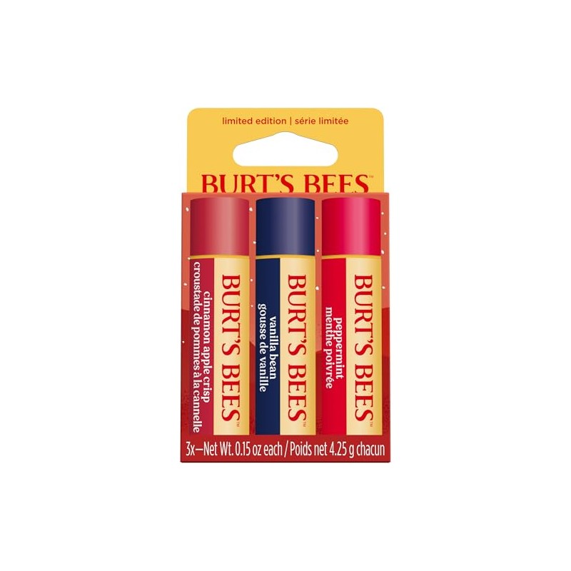 Burt's Bees Winter Wonder Lip Balm Gift Set, Apple Crisp,