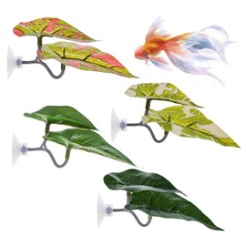 Betta Fish Leaf Hammock | Sleeping Leaf for Aquarium,Set of 4 Guppy Breeding Resting Habitats for Spawning, Fish Tank Decorations