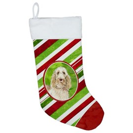 Caroline's Treasures CK4078CS Spinone Italiano Christmas Candy Stripe Christmas Stocking Fireplace Hanging Stockings Christmas Season Party Decor Family Holiday Decorations