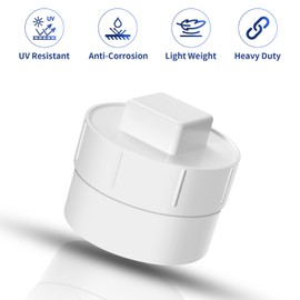 4" PVC Sewer Cleanout Adapter with Plug Pipe Fitting, PVC DWV Flush Sewer Cleanout Cap for Outdoor Garden,RV and More Drainage Piping System.
