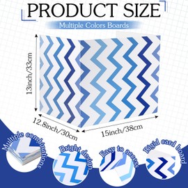 SATINIOR 24 Pcs Privacy Folders for Students, 12 Colors Desk Dividers Classroom Privacy Boards, Testing Dividers for Classroom Bulk, Study Panel for School Teacher Student(Stripe Style)