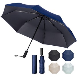 Rainsmile Folding Umbrella, Durable, Parasol, For Both Sunny and Rainy Weather, One-touch Automatic Opening/Closing, Large Size, 41.3 inches (105 cm), 8 Ribs, Strong Windproof, Sun Umbrella, UV Cut