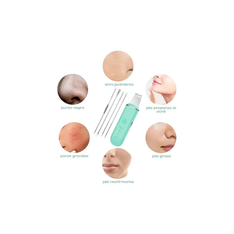 Limpiador Facial Peeling Ultrasónico Portatil Skin Scrubber