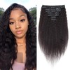 Elailite Afro Clip-In Real Hair Extensions for Complete Hair Extensions,