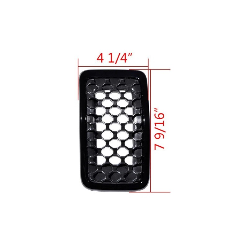 AstraDepot For 2019-2023 Jeep Cherokee Honeycomb Mesh Front Grill Inserts
