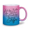 glitzertassen.de® On the floor of the facts, cup with glitter,