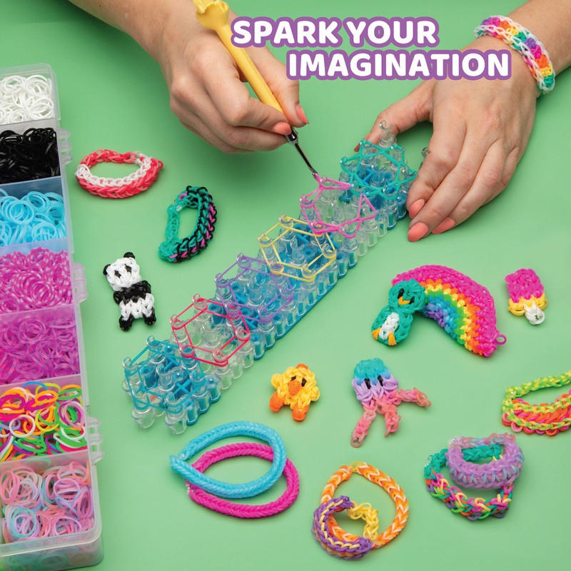 Rainbow Loom MEGA Combo Set, Features 7000+ Colorful Rubber Bands,