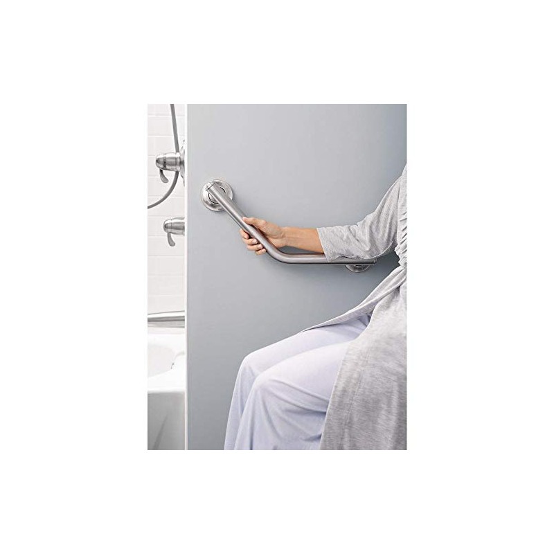 Moen Brushed Nickel Bathroom Safety 16-Inch Stainless Steel Angled Shower