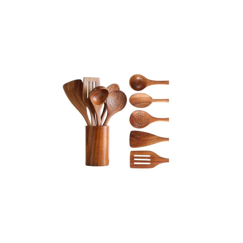 Zanetti - Juego de 5 Utensilios de Cocina de Madera
