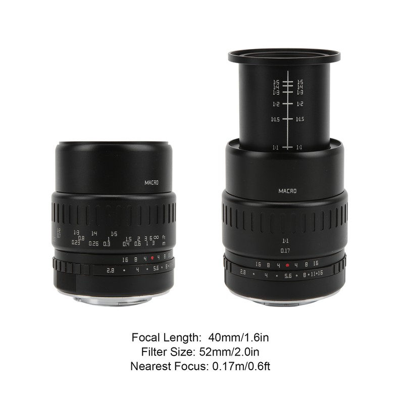 TTArtisan 40mm F2.8 APSC Macro Lens Manual Focus M4/3 Mount
