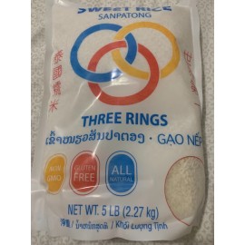 Three Ladies Scented Sweet Glutinous Rice- Broken Rice- Riceberry-5lb per bag-Gao Tam- Nep - Three Springs - Sanpatong sweet rice