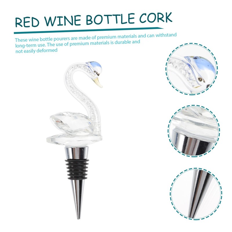 LABRIMP Wine Stopper Decorative Swan Shape for Wedding Festival and