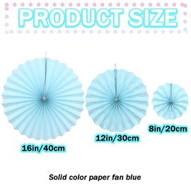 CEEYSEE Pack of 6 Paper Fans 20/30/40 cm Party Decoration Round Flowers of Paper Fans Paper Garlands Hanging Decorations for Parties, Garden and Birthdays (ZLNS)