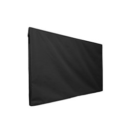Covermates Outdoor Half TV Cover - Various Sizes, Heavy-Duty Polyester, Weatherproof, Dustproof, Cinching Drawcord, Outdoor TV Covers, 65-68 Inch Screen Size, Ripstop Black