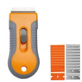 Scraper Tool Set, Adjustable Paint Scraper with 20 Steel & Plastic Blades Sticker Remover Tool for Cleaning Paint, Sticker, Floor Decals.