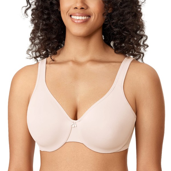 DELIMIRA Women's Minimizer Bra Plus Size Underwire Smooth Full Coverage
