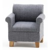 Dollhouse Miniature Dark Grey Armchair