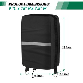 Electric Jack Cover Waterproof 600D Oxford RV Jack Travel Trailer Cover Outdoor Protective Electric Tongue Jack Dust Covers 9" L X 7.5" W X 18" H (Black)