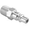 Milton 777 1/4" MNPT A Style Plug, Silver, 10 count