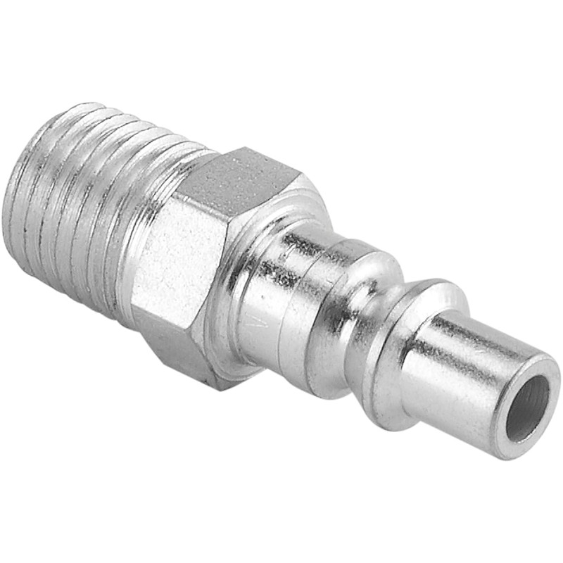 Milton 777 1/4" MNPT A Style Plug, Silver, 10 count
