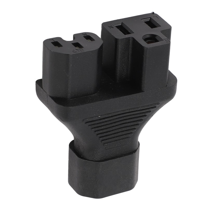 IEC320 C14 to C13 and 5‑15R Power Adapter Male to