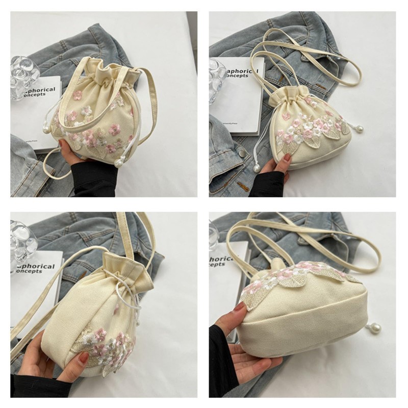Lunari Drawstring Bag, Shoulder Bag, Handbag, 2-Way Drawstring Pouch, Pochette,
