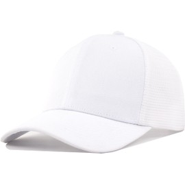 KFQHBQ M,L,XL,XXL Classic Snapback Trucker Hat Men Women，Casual Dad Running Workouts Caps, White, X-Large-XX-Large