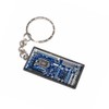 Blue Computer Motherboard - Processor CPU Memory Keychain Key Chain