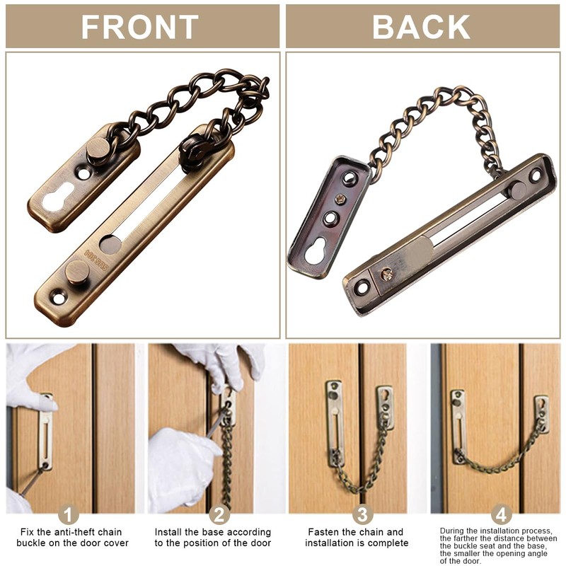 Anti-Theft Chain 304 Stainless Steel Door Chain with Screw Door