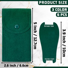 NEETUE 6 Pcs Watch Pouch with 6 Pcs Glasses Cloth, Watch Travel Pouch, Watch Storage Pouch, Single Watch Travel Case for Men Women (Multicolor)