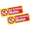 2 x Not Drinking Water Vinyl Sticker Hazard Health and