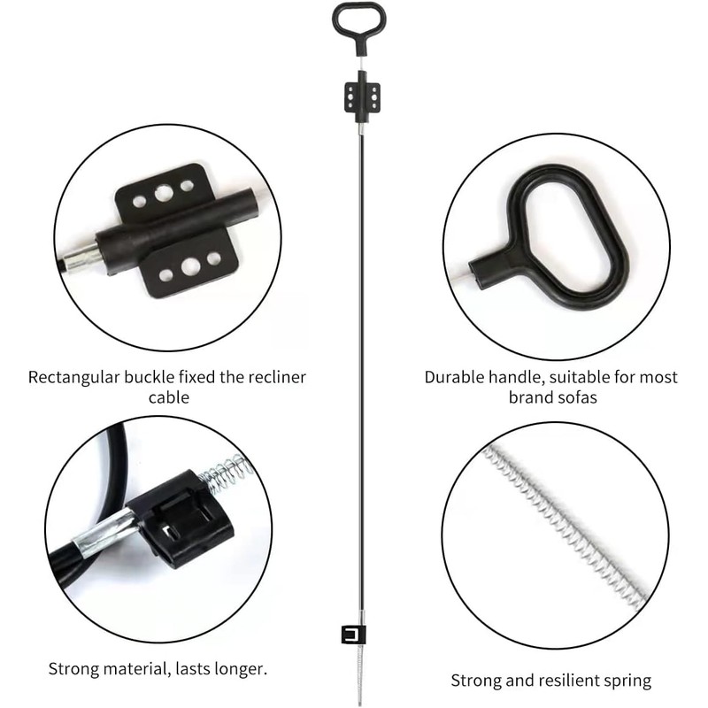 MAYMII·HOME 2 Pack Universal Sofa Recliner Cables Couch Release Cable