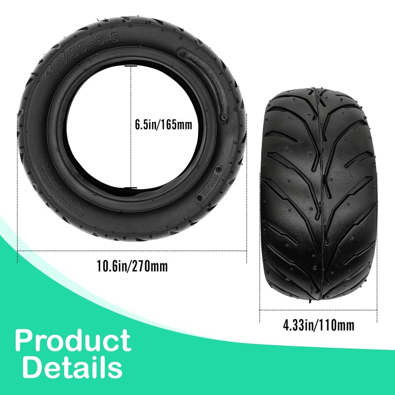 110/50-6.5 Tire and Tube,For 38cc 47cc 49cc Mini Pocket Rocket