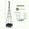 Giantex Rolling Raised Garden Bed with Climbing Trellis, Obelisk &