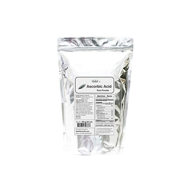 NuSci Ascorbic Acid Vitamin C Pure Powder USP & FCC