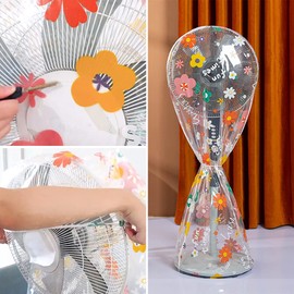 Namvo 3Pcs Fan Cover, Dustproof Electric Fan Dust Cover All Inclusive Standing Round Floor for Standing Floor Fans