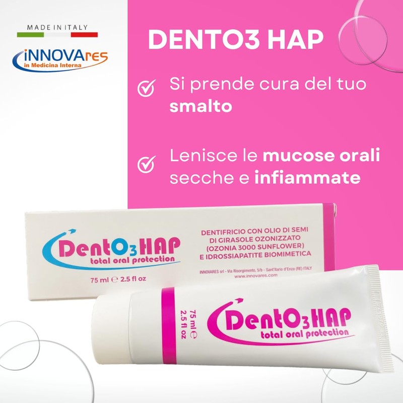 INNOVARES DentO3 HAP Ozone Toothpaste and Biomimetic Hydroxyapa - Promotes