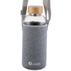 sunkey Sports Borosilicate Glass Water Bottle Wide Mouth 48 Oz