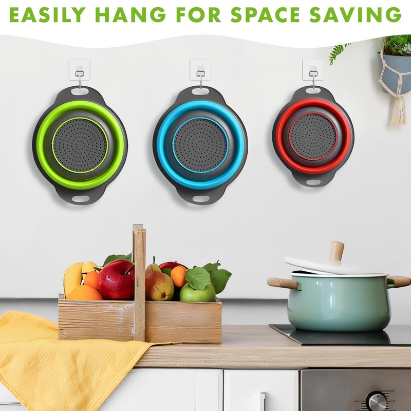 Silicone Collapsible Colander Sink Colander Collapsible Camping Versatile Collapsible Strainer