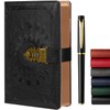 ZXHQ Lock Diary with Pen, A5 Ruled 240 Pages PU