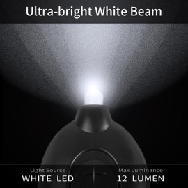 JWISLAND 8-Pack, Mini LED Keychain Flashlight, Ultra Bright Battery Powered Key Ring Light, 12 Lumen LED Keychain Light - White Light with Black Shell