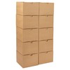 Belle Vous 50 Brown Kraft Paper Gift Boxes - 7.5