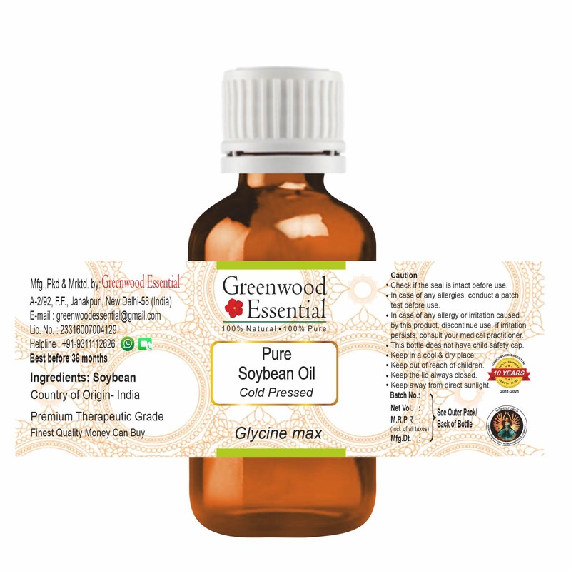 Greenwood Essential Natural Pure Soybean Oil (Glycine Max) Natural Pure