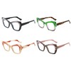 LJCZKA Oversized Blue Light Blocking Glasses Women Cat eye Eyeglasses