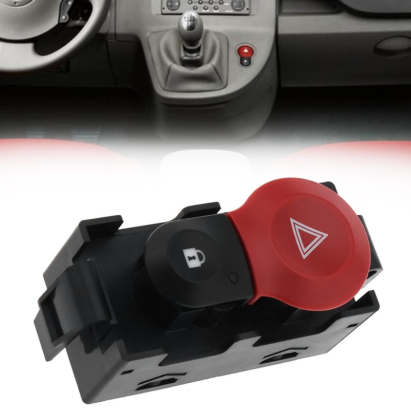 ECSiNG Car Hazard Warning Light Switch 6-pin 8200214896 8200483813 8200523299